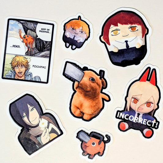 Chainsaw Man Sticker Bundle (7 Stickers)